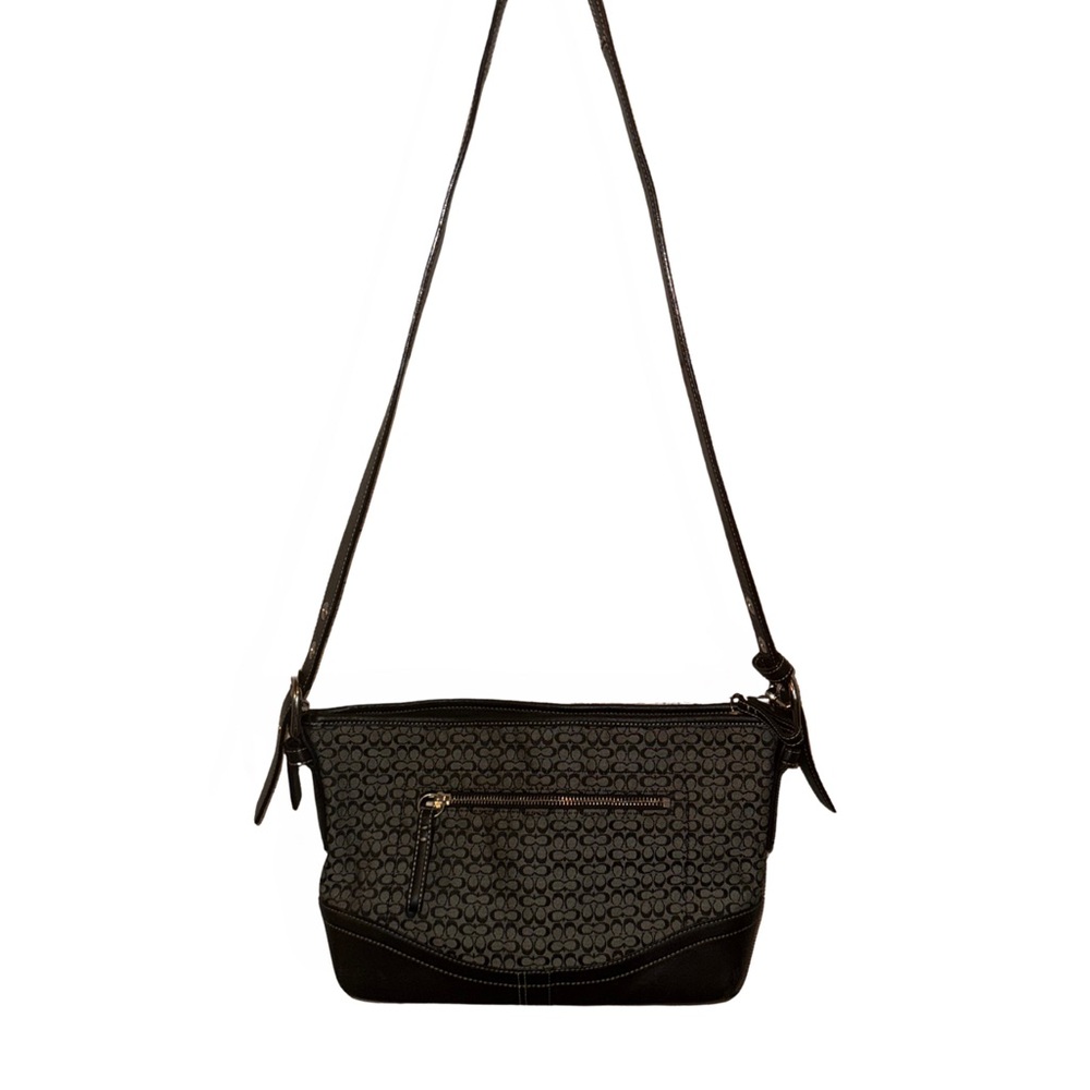 Vintage Coach Signature Jacquard Shoulder Bag